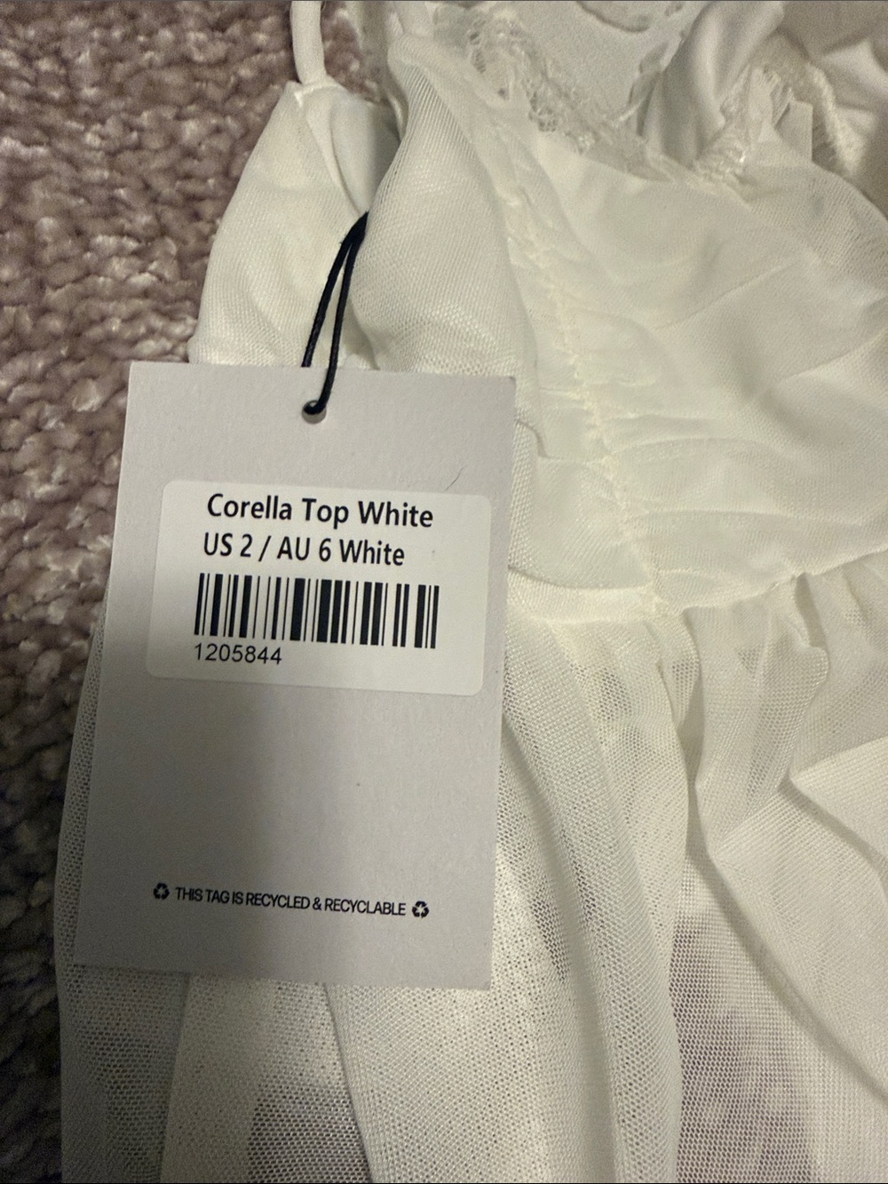 Princess Polly Corella White Lace-Trim Flowy Top - Picture 4 of 4